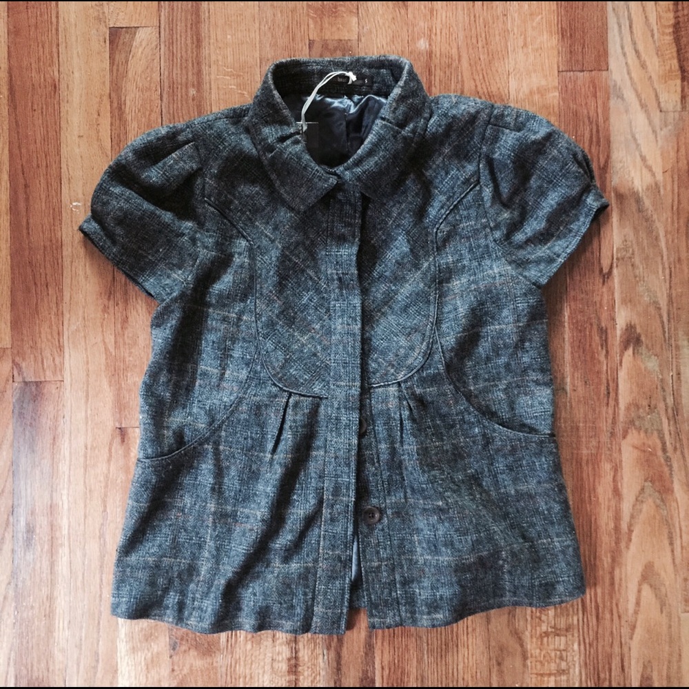 Anthropologie Hazel Gray Swing Blazer